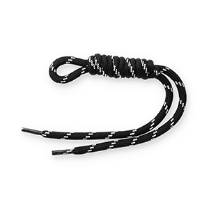 Portachiavi paracord nero-bianco