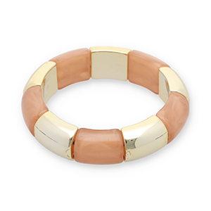Bracciali in resina oro-rosa terracotta