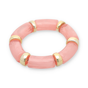 Bracciali in resina oro-rosa