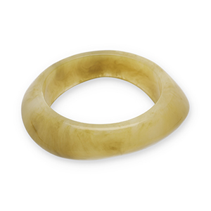 Bracciali bangle in resina giallo senape