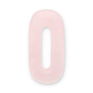 Perline in pietra naturale Quarzo Rosa ovale rosa chiaro-bianco