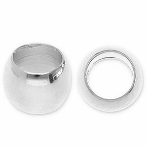 Perline di metallo DQ tubo argento antico (privo di nichel)