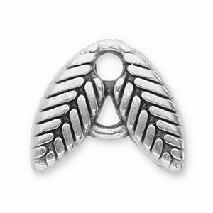 Ciondoli di metallo DQ distanziatore foglie argento antico (privo di nichel)