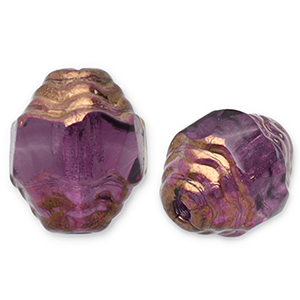 Perline Rep. Ceca FPB ovale 7x6mm amethyst-bronze