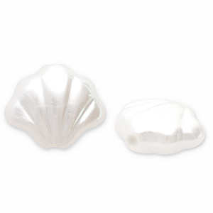 Perle d&rsquo;imitazione effetto acqua dolce a conchiglia bianche 