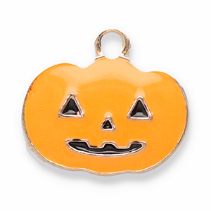 Ciondoli di metallo zucca arancione-oro