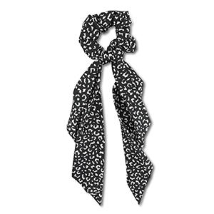 Elastici per capelli con fiocco nero-bianco