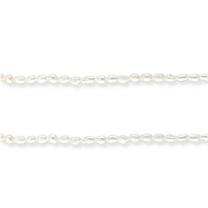 Perle di acqua dolce chicco di riso bianco naturale