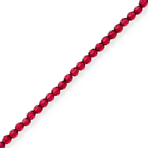 Perline sfaccettate rosso