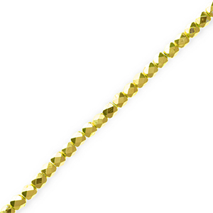 Perline sfaccettate oro metallico