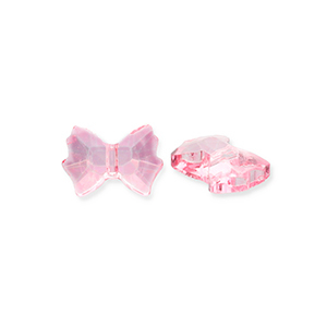 Perline sfaccettate fashion fiocco rosa