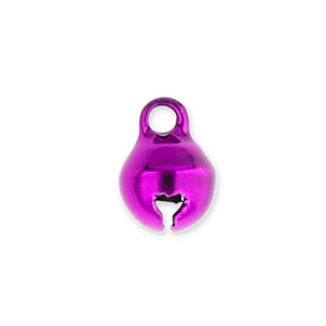 Ciondoli di metallo campanellini 6mm viola