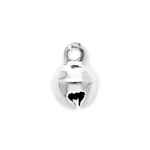 Ciondoli di metallo campanellini 6mm argento