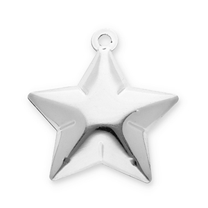 Ciondoli di metallo campane stella argento