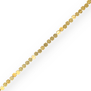Perline di ematite esagono oro