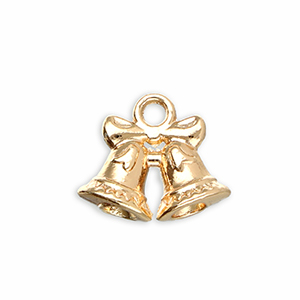 Ciondoli di metallo campanelle di natale oro