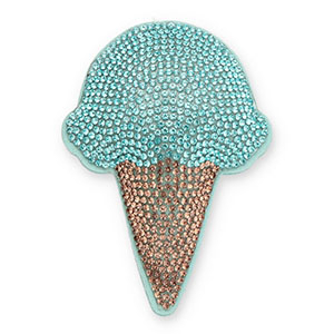 Ciondoli accattivanti con strass gelato turchese-marrone