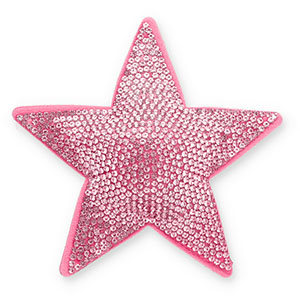 Ciondoli accattivanti con strass stella rosa chiaro