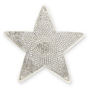 Ciondoli accattivanti con strass stella cristallo-bianco