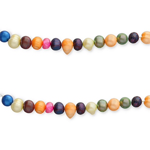 Perle di acqua dolce rotonde 7-8mm multicolore