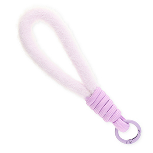 Cordini per cellulare trendy peluche lilla pastello