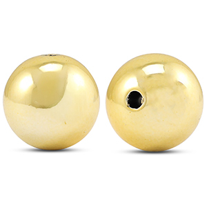 Perline metallizzate tonde 18mm oro metallico