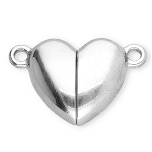 Componenti in acciaio inossidabile chiusura magnetica cuore argento