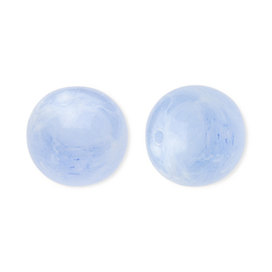 Perline in acrilico 12 mm tonda blu-marmo