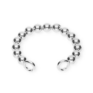 BY31&reg; Orecchini in acciaio inossidabile ear cuff a pallina con 2 anellini argento