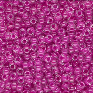 Rocailles Miyuki 8/0 Fuchsia Lined Crystal 8-0209