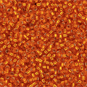 Rocailles Miyuki 11/0 Silver Lined Orange 11-0008