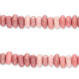 Perline di ceramica a forma di ciottolo rosa terracotta