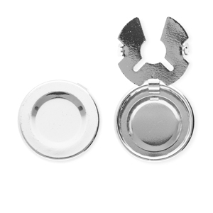 Copri bottoni in ottone Eco-brass&reg; argento