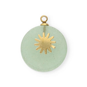 Ciondoli in acciaio inossidabile sole oro-verde cenere