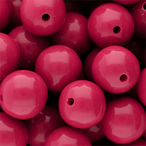 DQ Perline in acrilico 18 mm lucido Fuchsia 17-2031 TCX