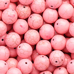Perline di ceramica 16mm rosa