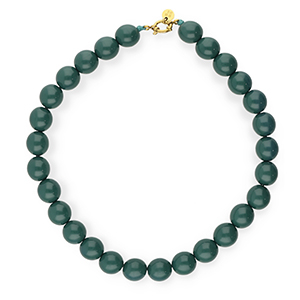 BY31&reg; Collane di perline acrilico 16mm lucido mediterranea green-oro