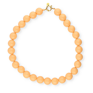 BY31&reg; Collane di perline acrilico 16mm lucido chamois orange-oro
