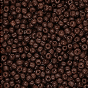 Perline di vetro rocailles 8/0 (3mm) marrone scuro