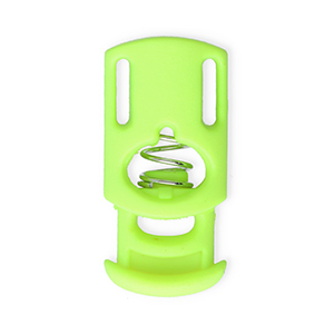 Componenti colorati chiusura stopper per cordoncino rettangolo verde neon