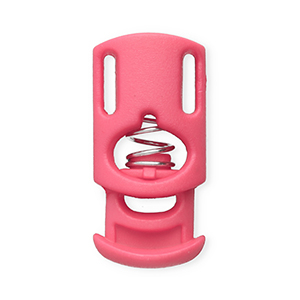 Componenti colorati chiusura stopper per cordoncino rettangolo rosa