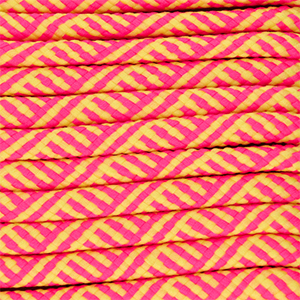Paracord alla moda 6mm rosa neon-giallo