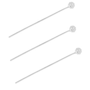 BY31&reg; Componenti in acciaio inossidabile chiodini a testa pallina 35mm argento
