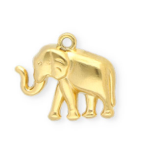Ciondoli in acciaio inossidabile elefante oro