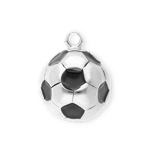 Ciondoli in acciaio inossidabile calcio argento-nero