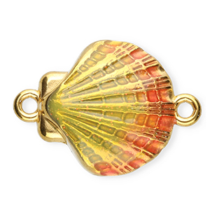 Componenti in acciaio inossidabile distanziatore smalto conchiglia oro-giallo-rosa