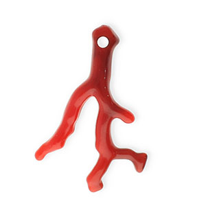 Ciondoli in acrilico corallo rosso