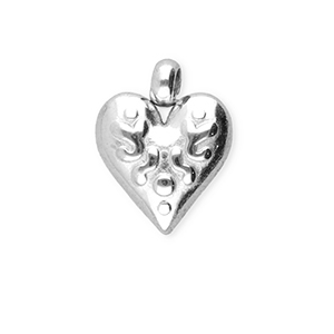 BY31&reg; Ciondoli in acciaio inossidabile cuore argento