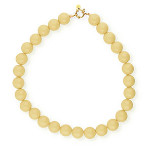 BY31&reg; Collane di perline acrilico 16mm lucido Pastel yellow-oro