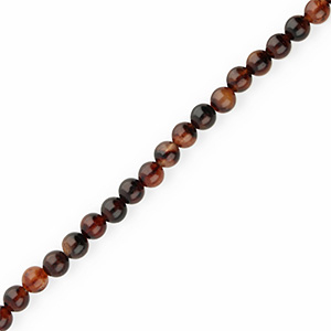 Perline in pietra naturale Quarzo 8mm multicolore marrone scuro